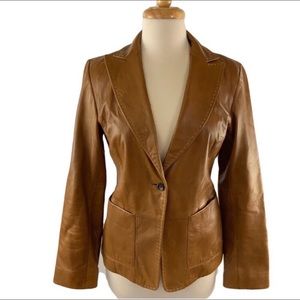 Banana Republic Sz8 Leather Blazer
